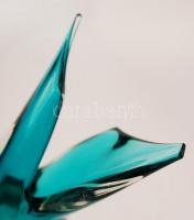 Skandináv,  sommerso üveg váza, fúvott, két rétegű,  jelzés nélkül, hibátlan, m:17cm