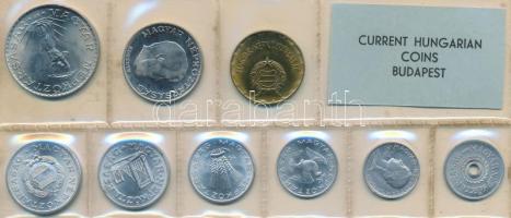 1976. 2f-10Ft 9db klf, érmés forgalmi sor fóliatokban T:1