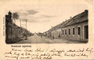 Komárom, Komárno; Újváros, utca, kiadja Spitzer Sándor / street (EB)