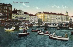 Fiume, Molo Adamich / port with boats