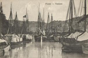 Fiume, Fiumara canal with sailing ships