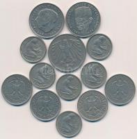 NSZK 1949-1988. 50pf (6xklf) + 1M (4xklf) + 2M (2xklf) + 5M T:2,2-
FRG 1949-1988. 50 Pfennig (6xdif...