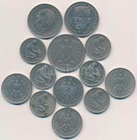 NSZK 1950-1990. 50pf (6xklf) + 1M (4xklf) + 2M (2xklf) + 5M T:2,2-
FRG 1950-1990. 50 Pfennig (6xdif...