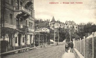 Abbazia, Strasse nach Volosca, Hotel Friedrichshof / street to Volosko