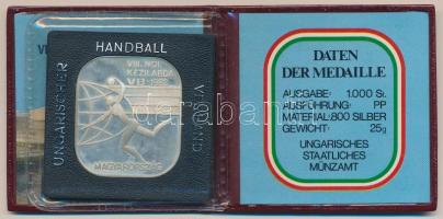 1982. "VIII. Női Kézilabda VB - Magyarország" Ag emlékérem eredeti tokban tanúsítvánnyal (...