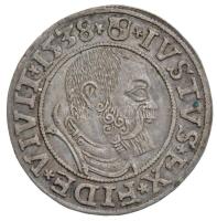 Porosz Hercegség 1538. 1Gr Ag "Brandenburgi Albert" (2,03g) T:2 Duchy of Prussia 1538. 1 Groschen Ag "Albrecht von Brandenburg" (2,03g) C:XF