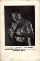 Bácskai Bernwallner Andor, Magyarország pehelysúlyú bajnoka / Hungarian featherweight boxer (non PC)  (EK)