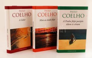 Coelho, Paulo(3 db könyv): A Zahir, A Piedra folyó partján ültem és sírtam. Mint az áradó folyó. 2003, 2005, 2012, Athenaeum. Kiadói kartonált kötés, védőborítóval, jó állapotban.