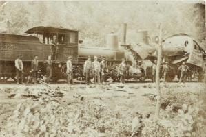 1900 Fuzine közelében, vasúti szerencsétlenség / Railway accident near Fuzine, in Croatia, photo (EK)