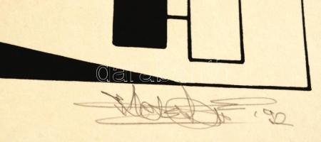 Kletz László (1950-): Golgota. Szitanyomat (XXV/IX) , papír, jelzett, 34×24 cm