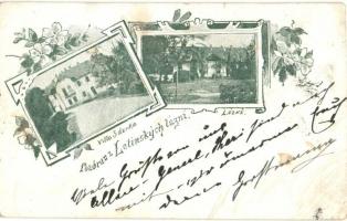 1898 Letiny, Letinskych Lazni; Lazne, Villa Zdenka / spa, villa, floral (EK)