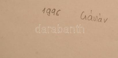 Császár Attila (1951-2002): Kártya. Szitanyomat 20/3, papír, jelzett, 31×24  cm