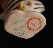 Hollóházi porcelán halpár, kézzel festett, jelzett, hibátlan, m: 6,5 cm