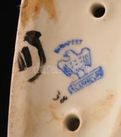 Aquincumi porcelán libapár, kézzel festett, jelzett, hibátlan, m: 13 cm