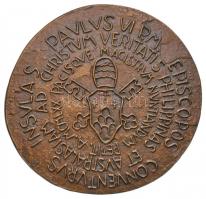 Vatikán 1970. "VI. Pál pápa" Br emlékérem. Szign.: Greco (44mm) T:1- Vatican 1970. "P...