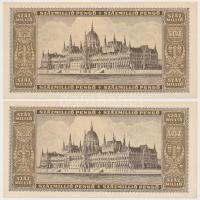 1946. 100.000.000P (4x) párban sorszámkövetők T:I,I-