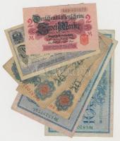 Német Birodalom 1908-1917. 14db-os bankjegy tétel T:II-,III,III-
German Empire 1908-1917. 14pcs of ...