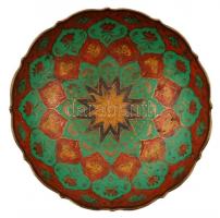 2 db indiai réz dísztárgy, d: 12 és 16 cm