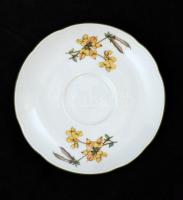 Bavaria porcelán 6 db virágmintás csésze és csészealj, matricás,  hibátlan, jelzett