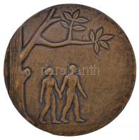 Mikus Sándor (1903-1982) 1936. "Kata huszonkét éves" Br plakett (59mm) T:2-
HPII 1915