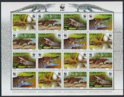 WWF: Kubai krokodil kisív, WWF Cuban Crocodile mini sheet