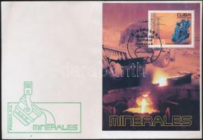 Mineral set + block 3 FDC Ásvány sor + blokk 3 FDC
