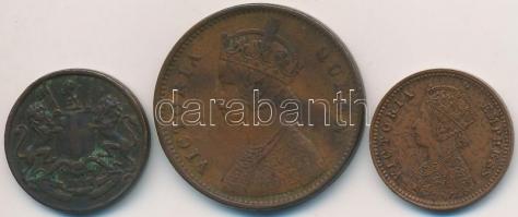 Brit-India 1835. 1/12A Cu + 1862. 1/4A Cu + 1894. 1/12A Cu T:2,2- egyiken kis ph.
British India 183...