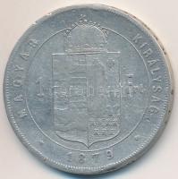 1879KB 1Ft Ag "Ferenc József / Középcímer" T:3