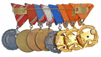 ~1960-1970. "Szolgálati Érdemérem" zománcozott Br kitüntetés mellszalagon + "A Haza F...