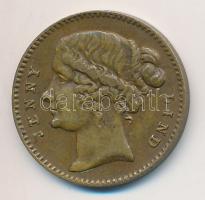 Nagy-Britannia ~1860-1900. "Jenny Lind" Cu zseton (19mm) T:2- Great Britain ~1860-1900. "Jenny Lind" Cu gaming token (19mm) C:VF