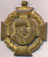 1908. "Katonai Jubileumi Kereszt" aranyozott Br kitüntetés mellszalag nélkül T:2-,3 Hungary 1908. "Diamond Jubilee Cross for the Armed Forces" gold plated Br decoration without ribbon C:VF,F  NMK 269.