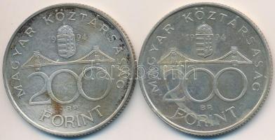1994. 200Ft Ag "Deák" (2x) T:2,2-