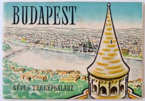 1957 Szöllősi Ernő (szerk.): Budapesti képes térképkalauz. Sok fotóval illusztrált kiadvány, apró hibával, pp.:64, 14x20cm