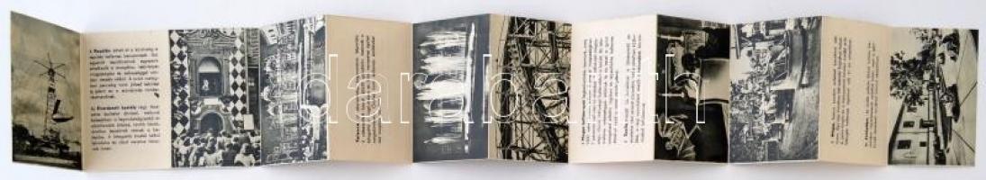 cca 1960 Angol Park, sok fotóval illusztrált kiadvány, széthajthatós, 9x69cm