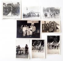 1933 Jamboree Gödöllő, fotók különböző méretben és minőségeben, 8db, 9x6cm és 11x8cm között