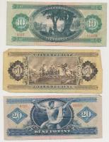 1962-1995. 9db-os vegyes forint bankjegy tétel T:III