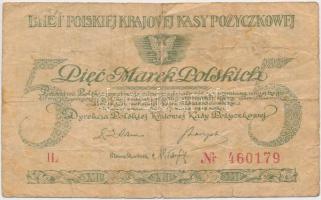 Lengyelország 1919. 5M T:III-
Poland 1919. 5 Marek C:VG
Krause 20