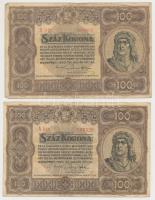 1920. 100K "Orell Füssli Zürich" (8x) T:III,III-