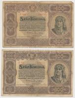 1920. 100K "Orell Füssli Zürich" (8x) T:III,III-