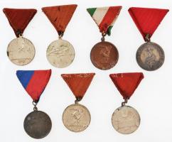 ~1940-1950. 7db díjérem mellszalagon T:2,2-