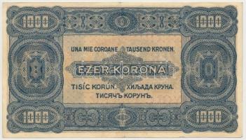 1923. 1000K "8 FILLÉR - NYOLC FILLÉR" felülnyomással T:II-