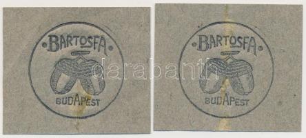 Budapest DN "Bartosfa Fakereskedés" 1/2 mázsa és 1 mázsa tűzifa, 2db vásárlási utalvány T:...