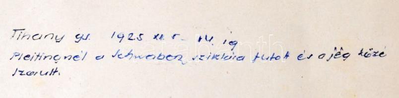 Tihany  gőzős mentése. 1925. XI. 5-14-ig Pleitingnél a Schwaben sziklára futott és a jég közé szorul...