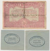 Kecskemét 1919.06.05. 2K + Lakitelek DN 10f + 50f "Sikari Kovács Mihály Szent Imre gyógyszertár...