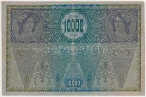 1918. 10.000K hátlap rajz, "Deutschösterreich" felülnyomással, hamis szerb bélyeggel és bé...