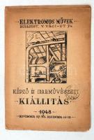 1948 Az Elektromos Művek képző- és iparművészeti kiállításának katalógusa, árakkal. 8p.