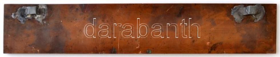 Puttós bútordísz, réz, 7x38cm