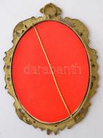 Díszes képkeret, réz, 11x8cm