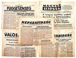 1956 okt. 29-nov. 20. Különféle magyar napilapok  9 száma, köztük Népszabadság, Néphadsereg, Igazság...