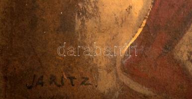 Járitz jelzéssel: Akt. Olaj, farost, keretben, 40×26 cm